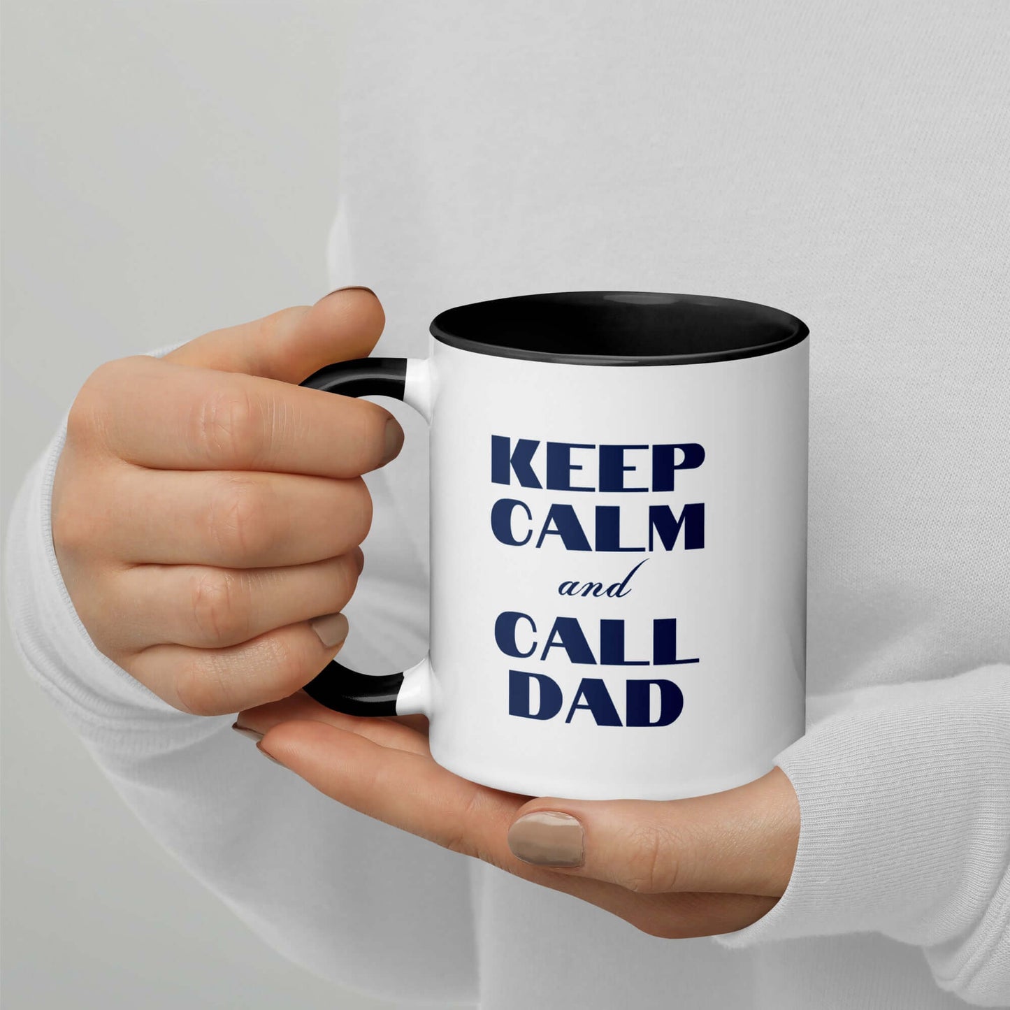 Keep Calm and Call Dad Enamel Mug