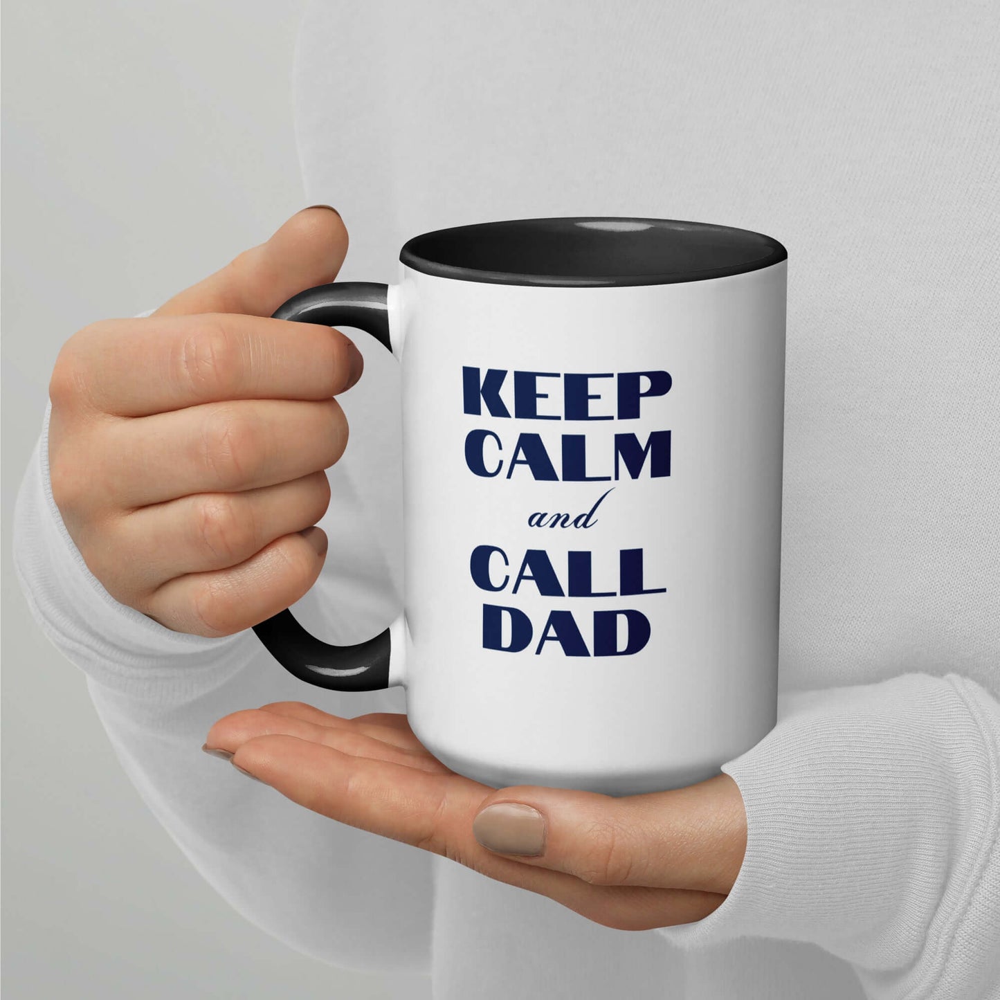 Keep Calm and Call Dad Enamel Mug