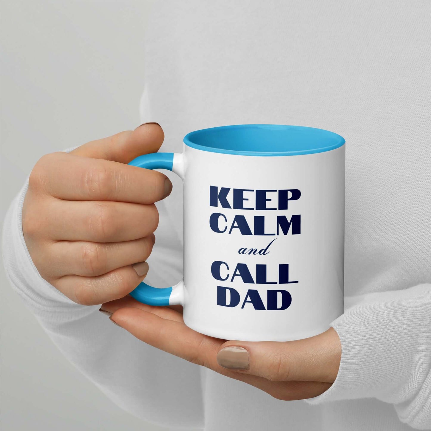 Keep Calm and Call Dad Enamel Mug