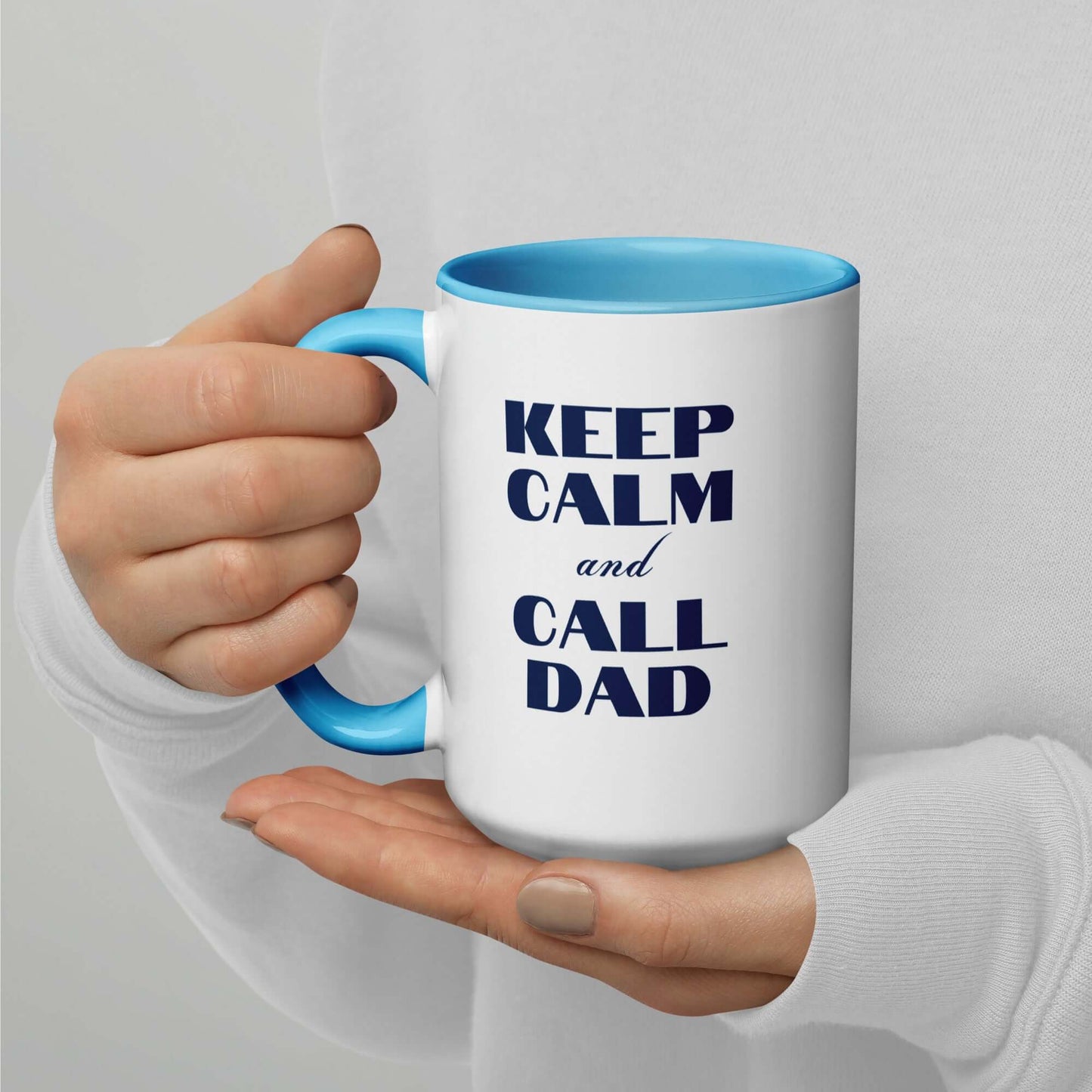 Keep Calm and Call Dad Enamel Mug