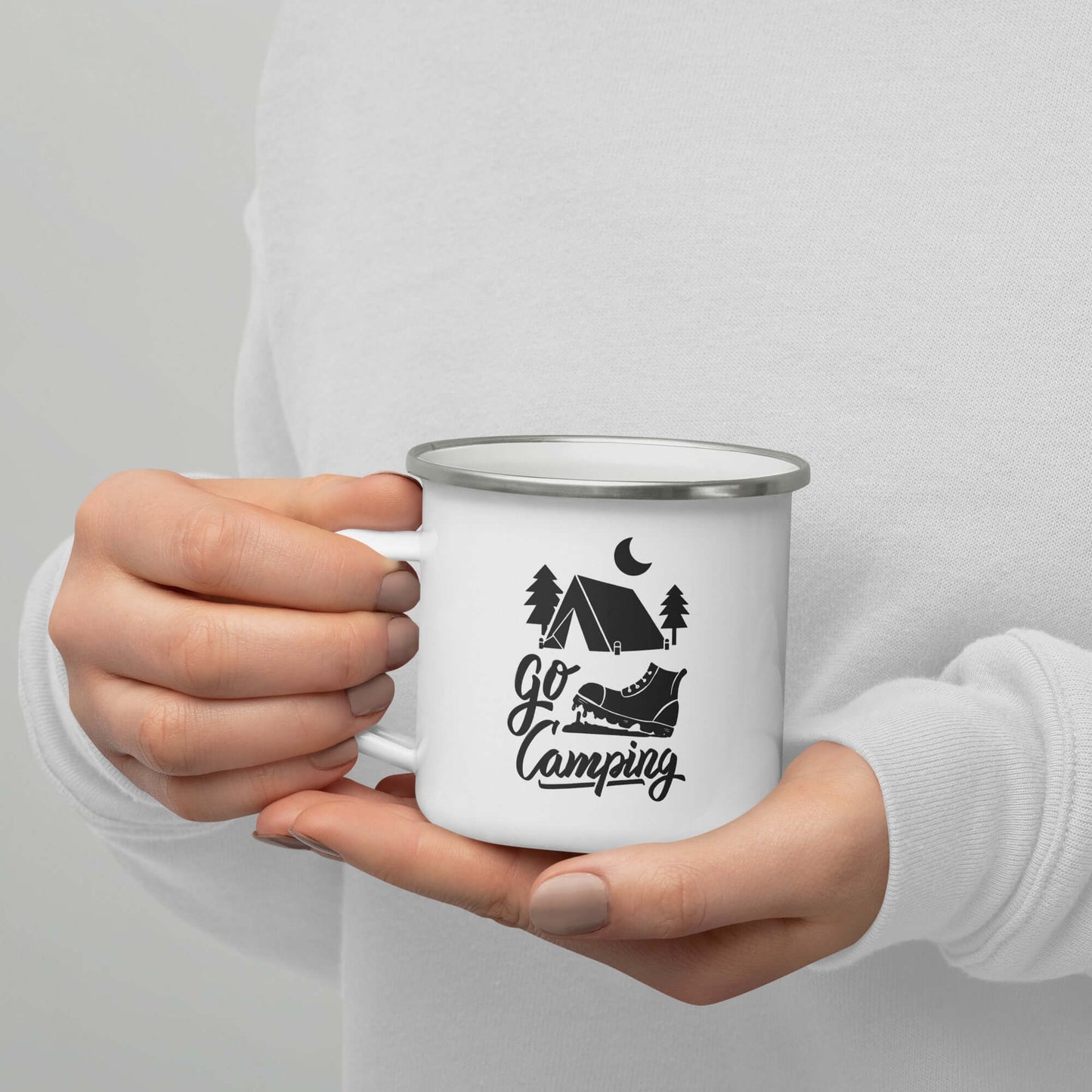 Enamel Mug - Go Camping - Perfect for Camping