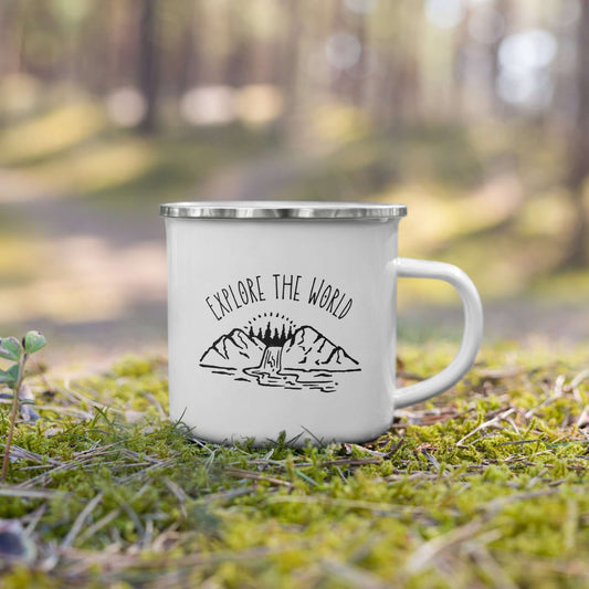 Enamel Mug - Explore the world