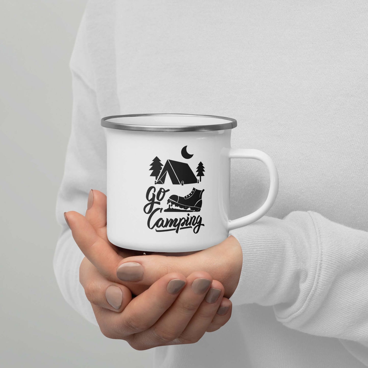 Enamel Mug - Go Camping - Perfect for Camping