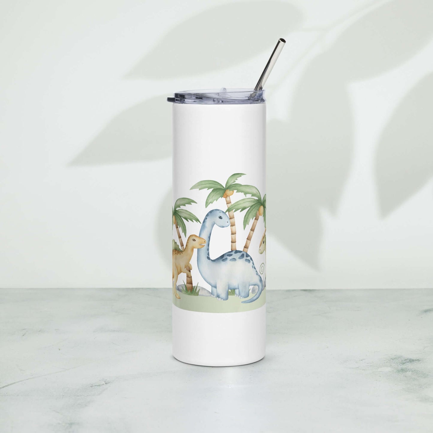 Rule Your Day with This Dino-Might Tallboy Tumbler! 600ml Stainless Steel with Lid & Straw