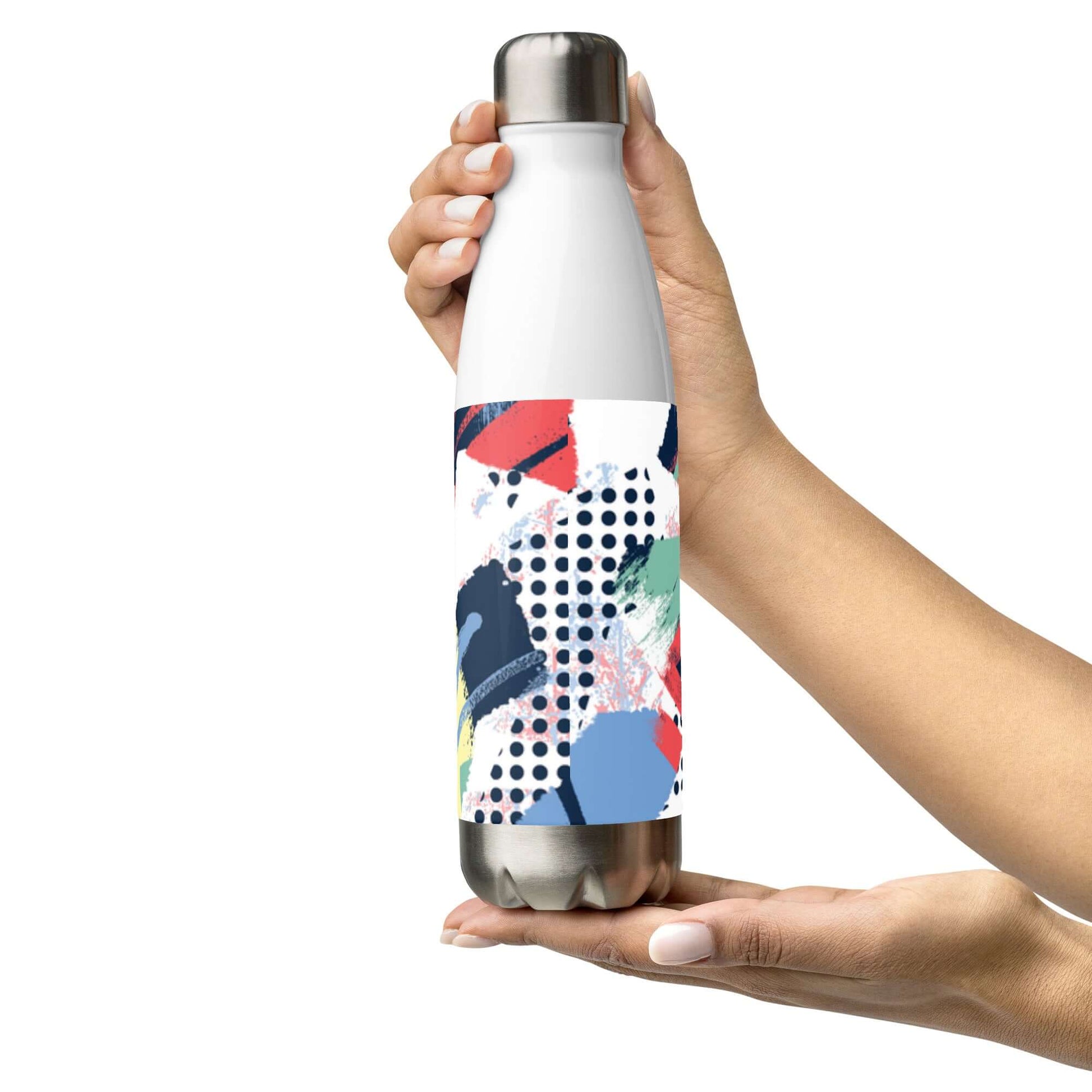 Stainless Steel Water Bottle 500ml - Colourful pattern