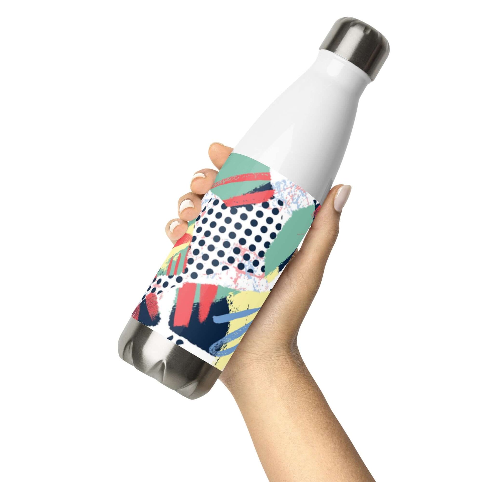 Stainless Steel Water Bottle 500ml - Colourful pattern