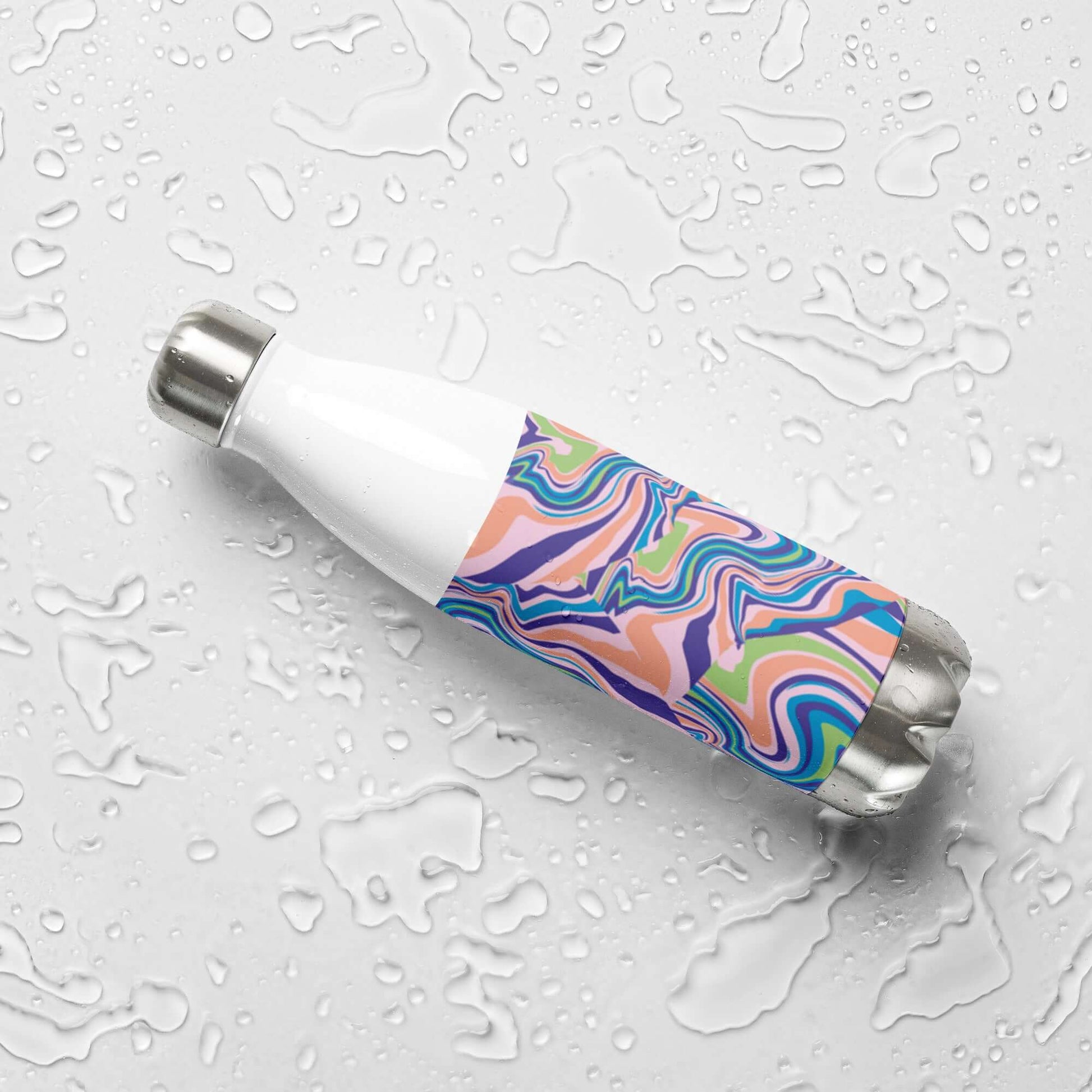 Stainless Steel Water Bottle - Colourful pattern