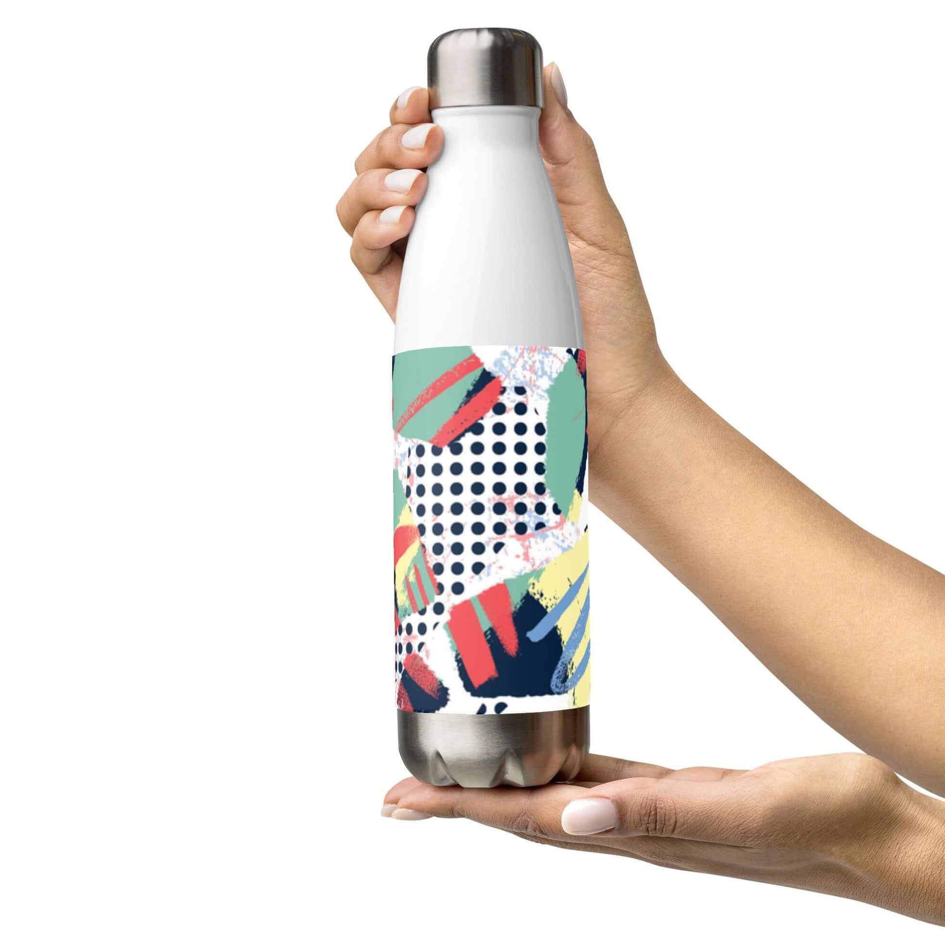 Stainless Steel Water Bottle 500ml - Colourful pattern