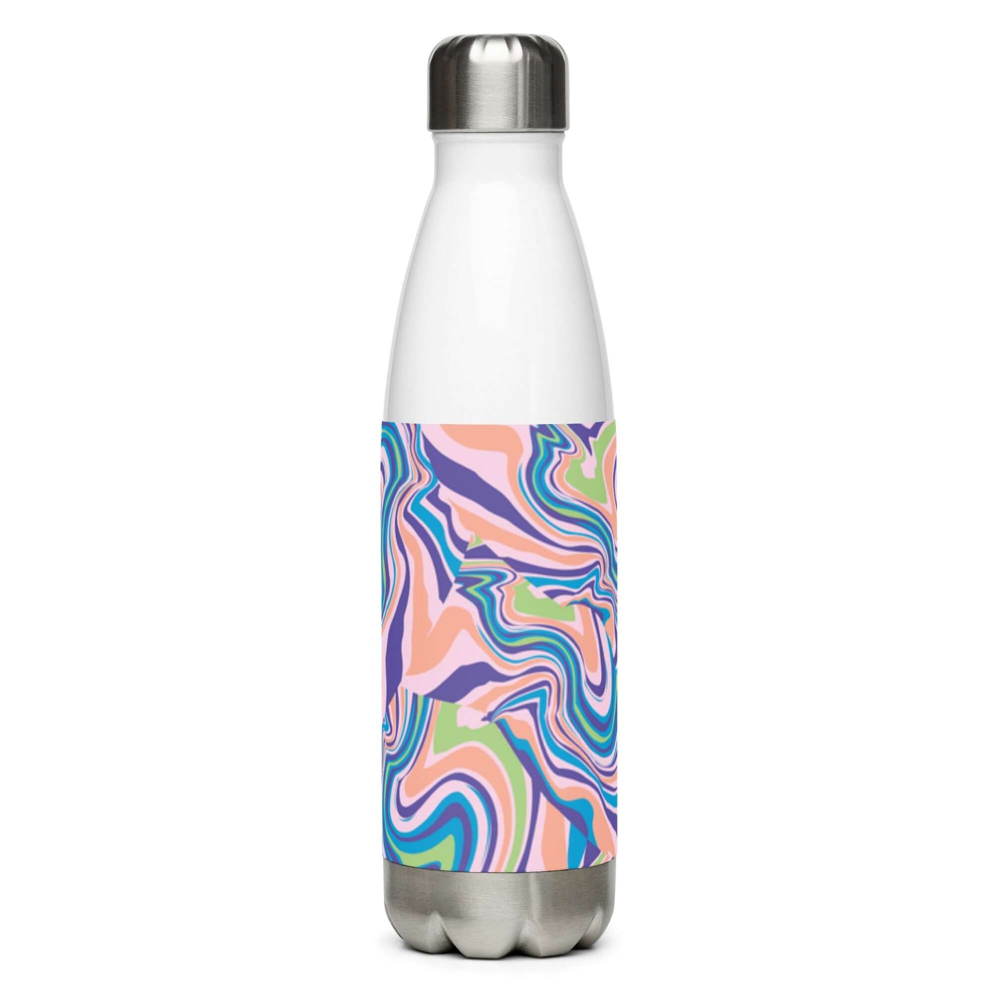 Stainless Steel Water Bottle - Colourful pattern