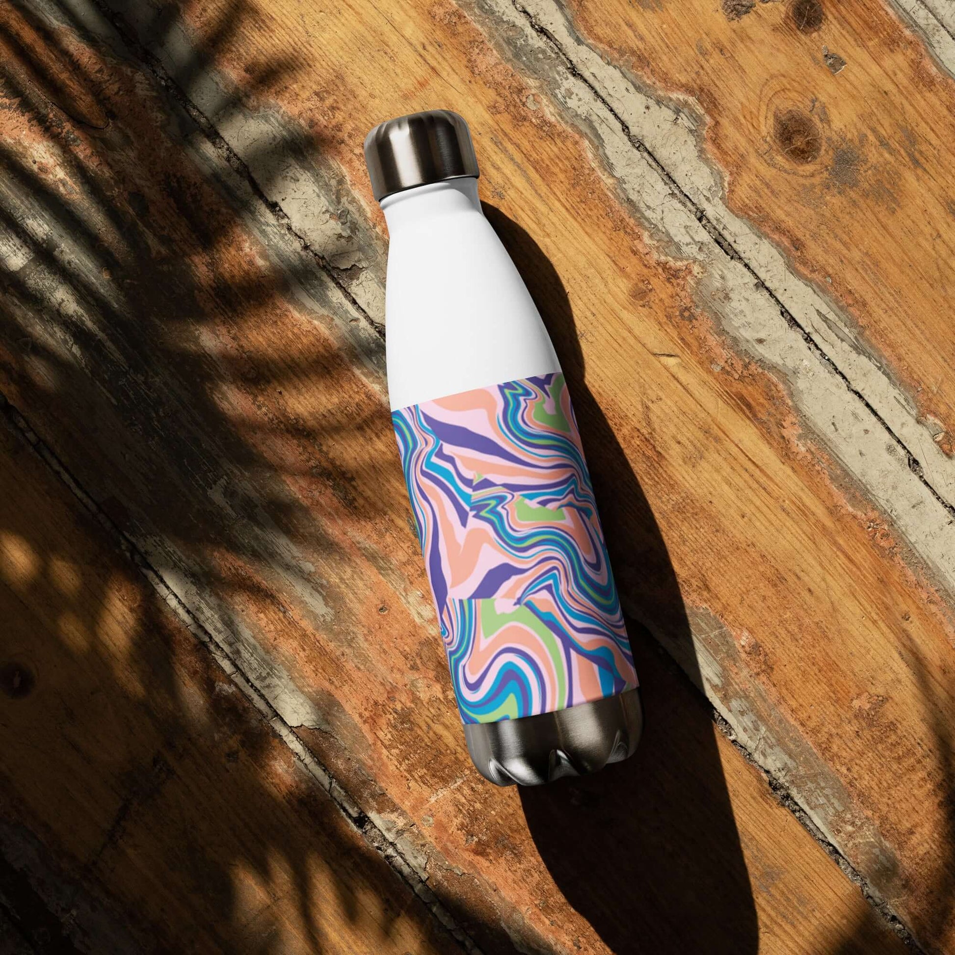 Stainless Steel Water Bottle - Colourful pattern