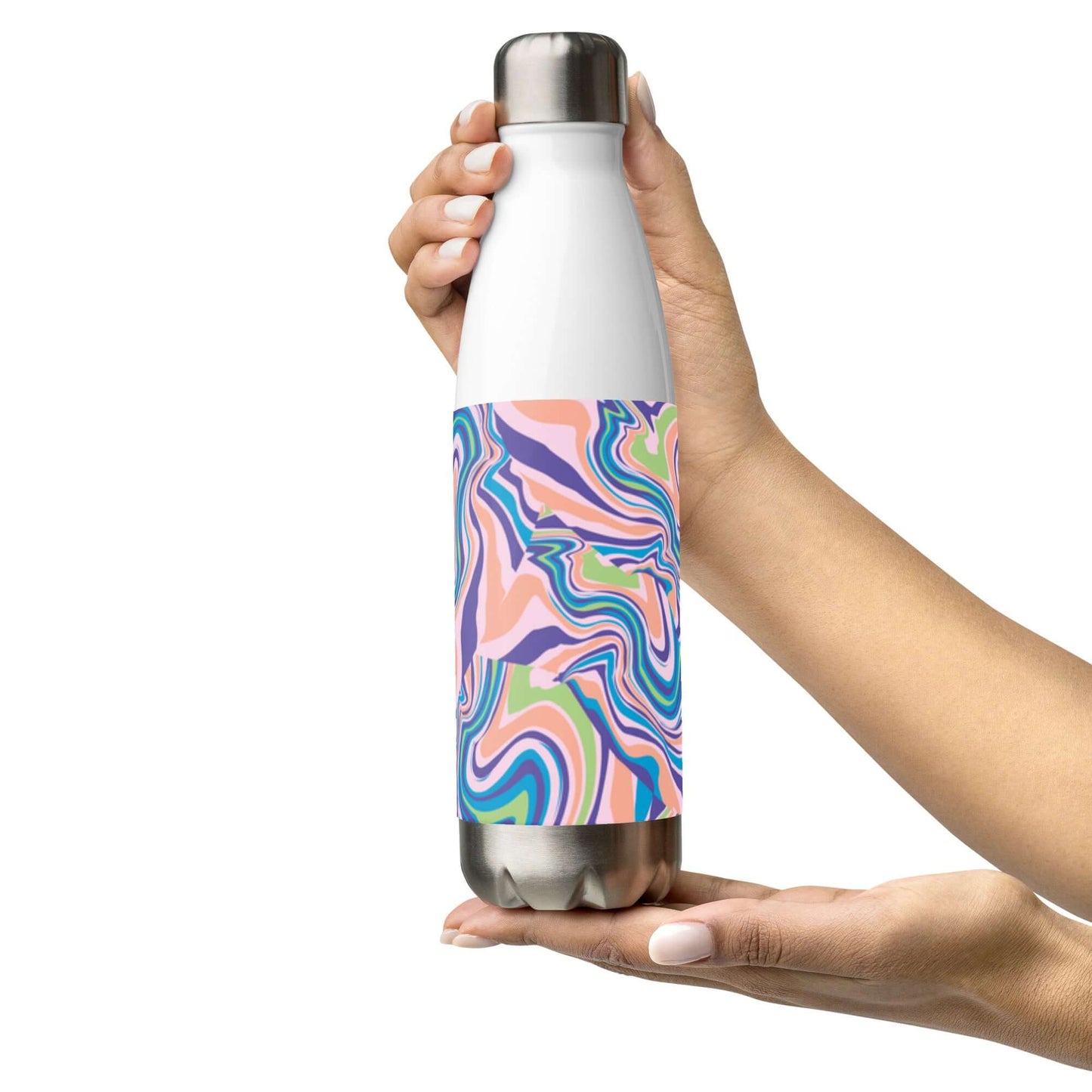 Stainless Steel Water Bottle - Colourful pattern