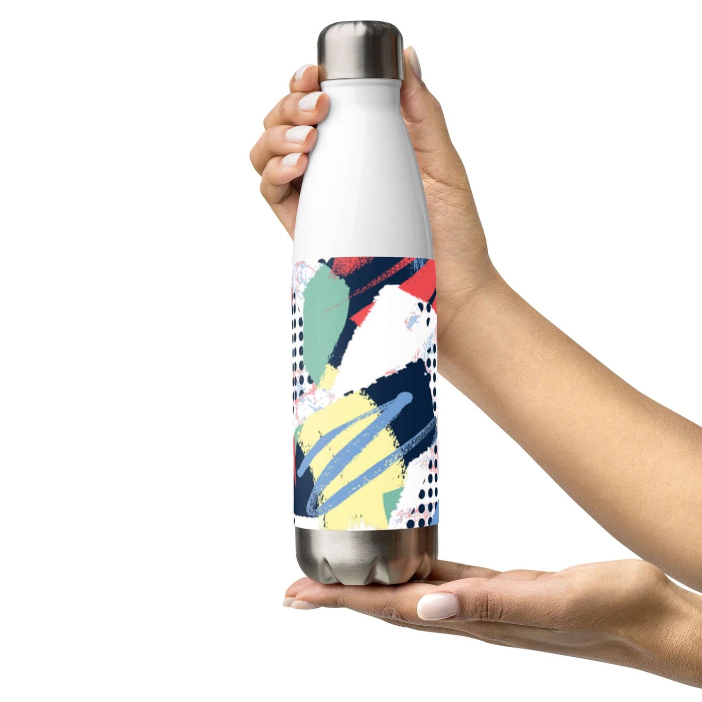 Stainless Steel Water Bottle 500ml - Colourful pattern