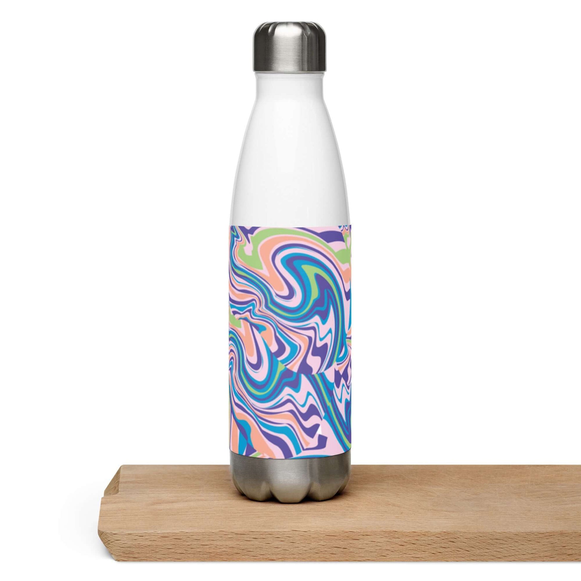 Stainless Steel Water Bottle - Colourful pattern