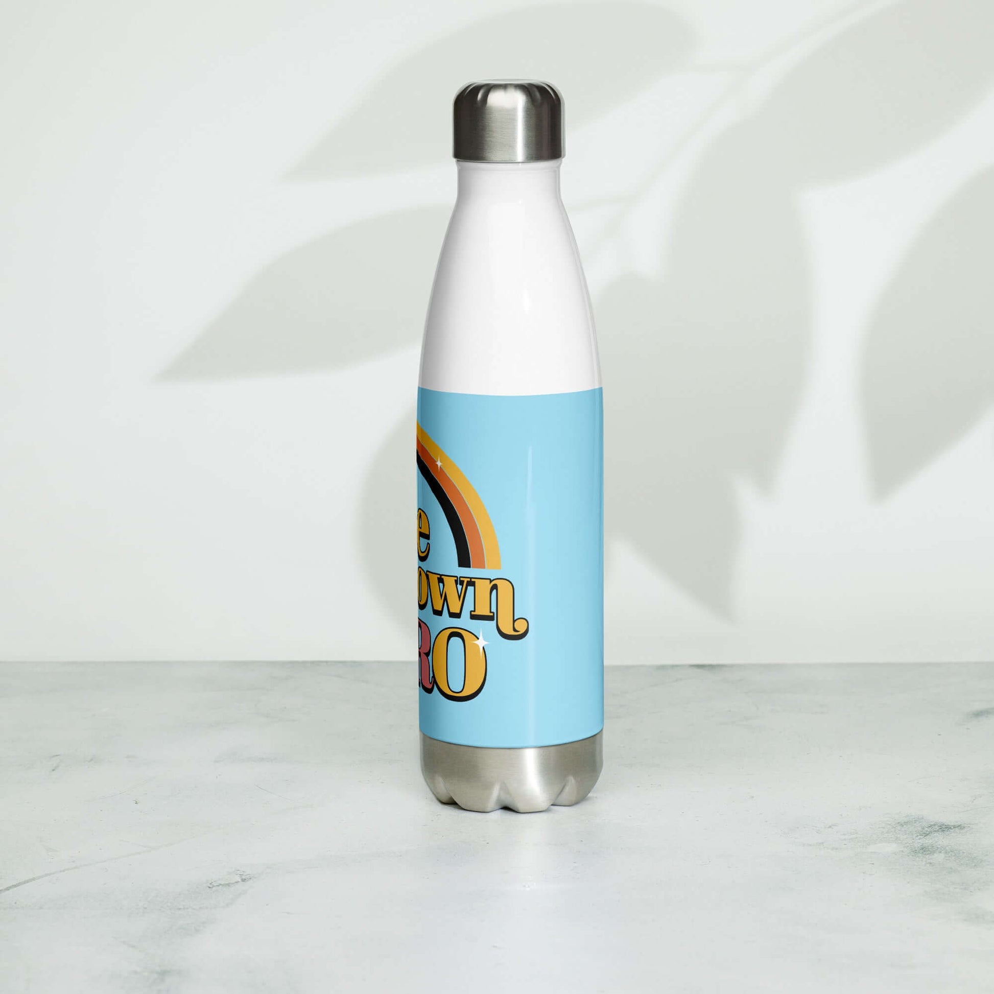 Stainless Steel Water Bottle - Be your Own Hero Motivational quote