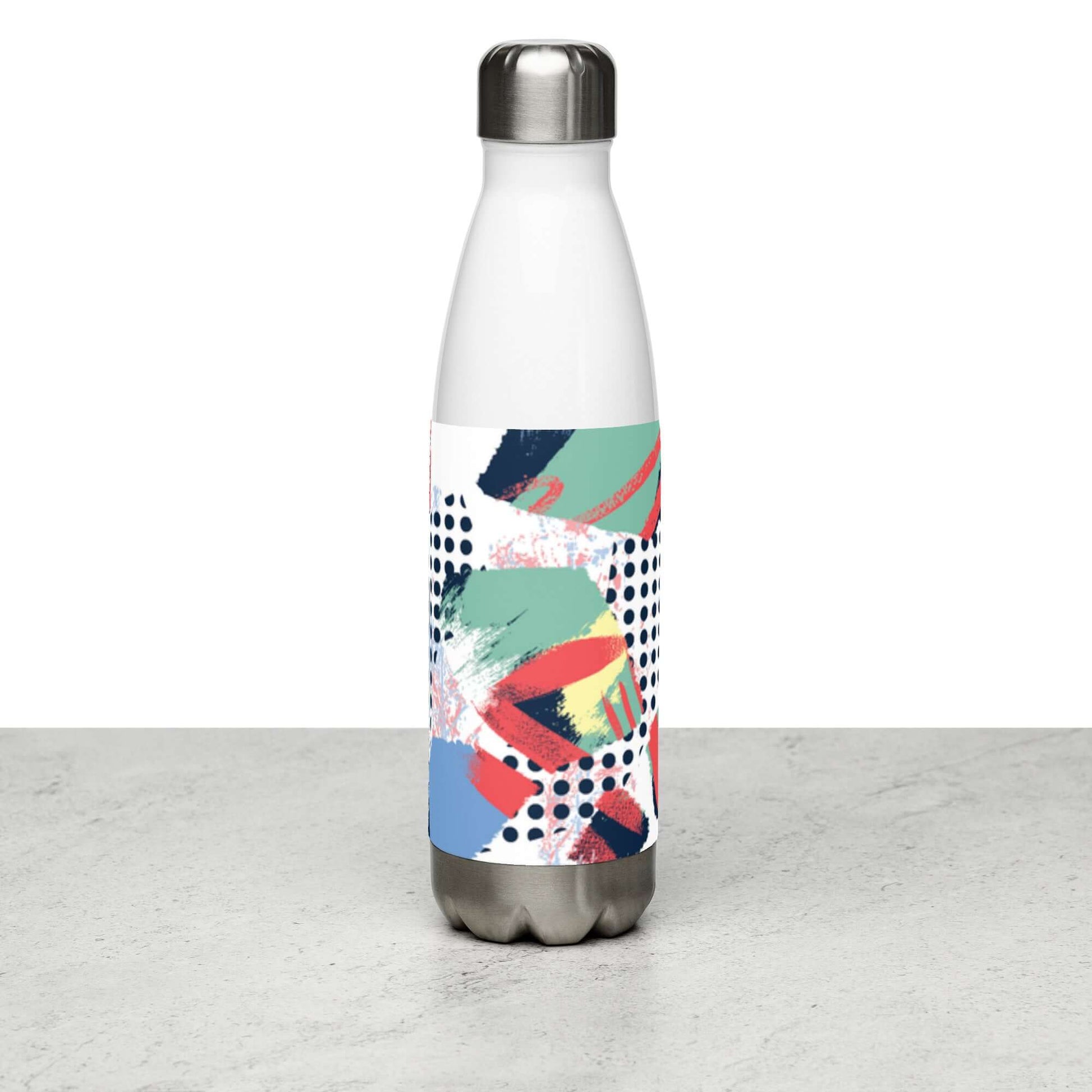 Stainless Steel Water Bottle 500ml - Colourful pattern