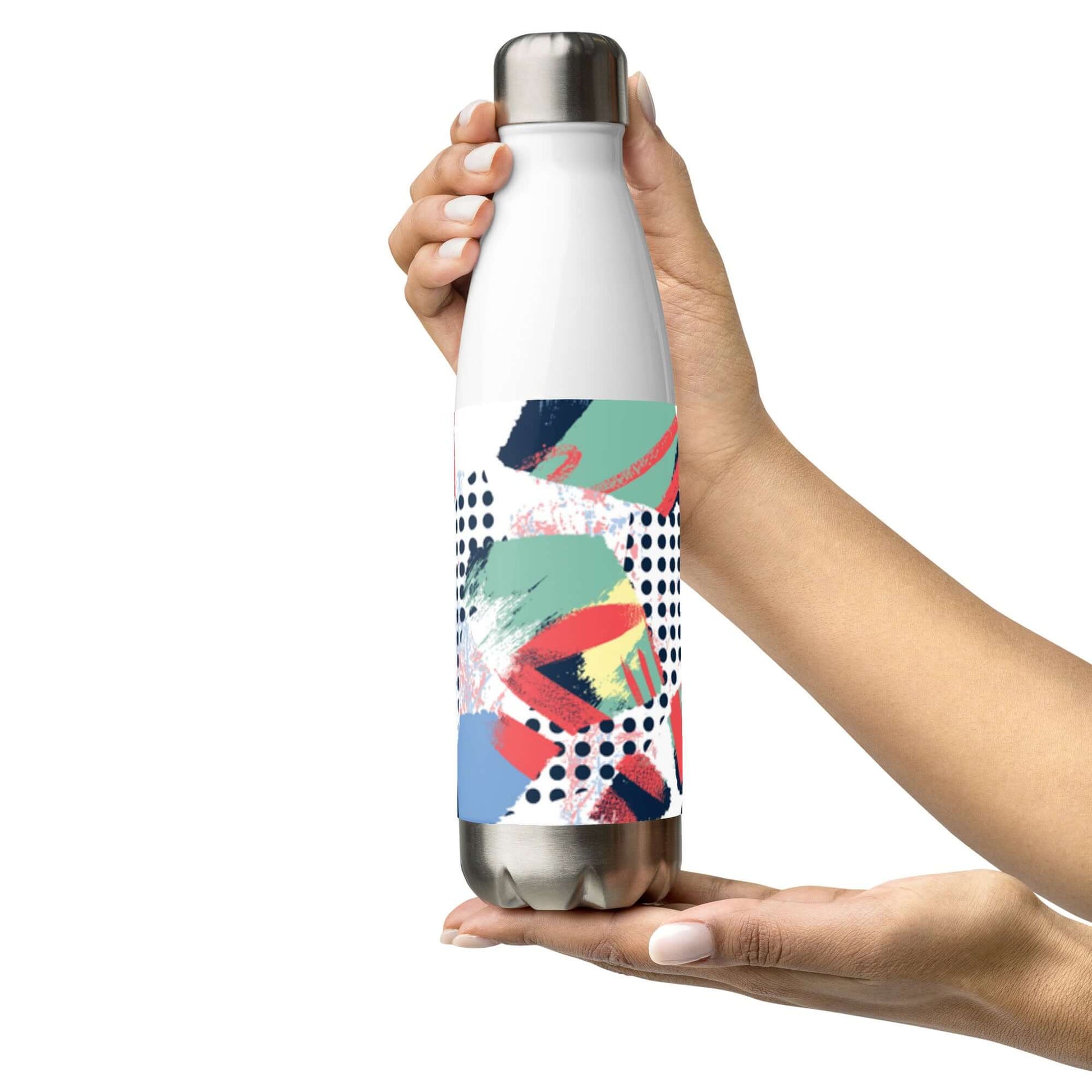 Stainless Steel Water Bottle 500ml - Colourful pattern