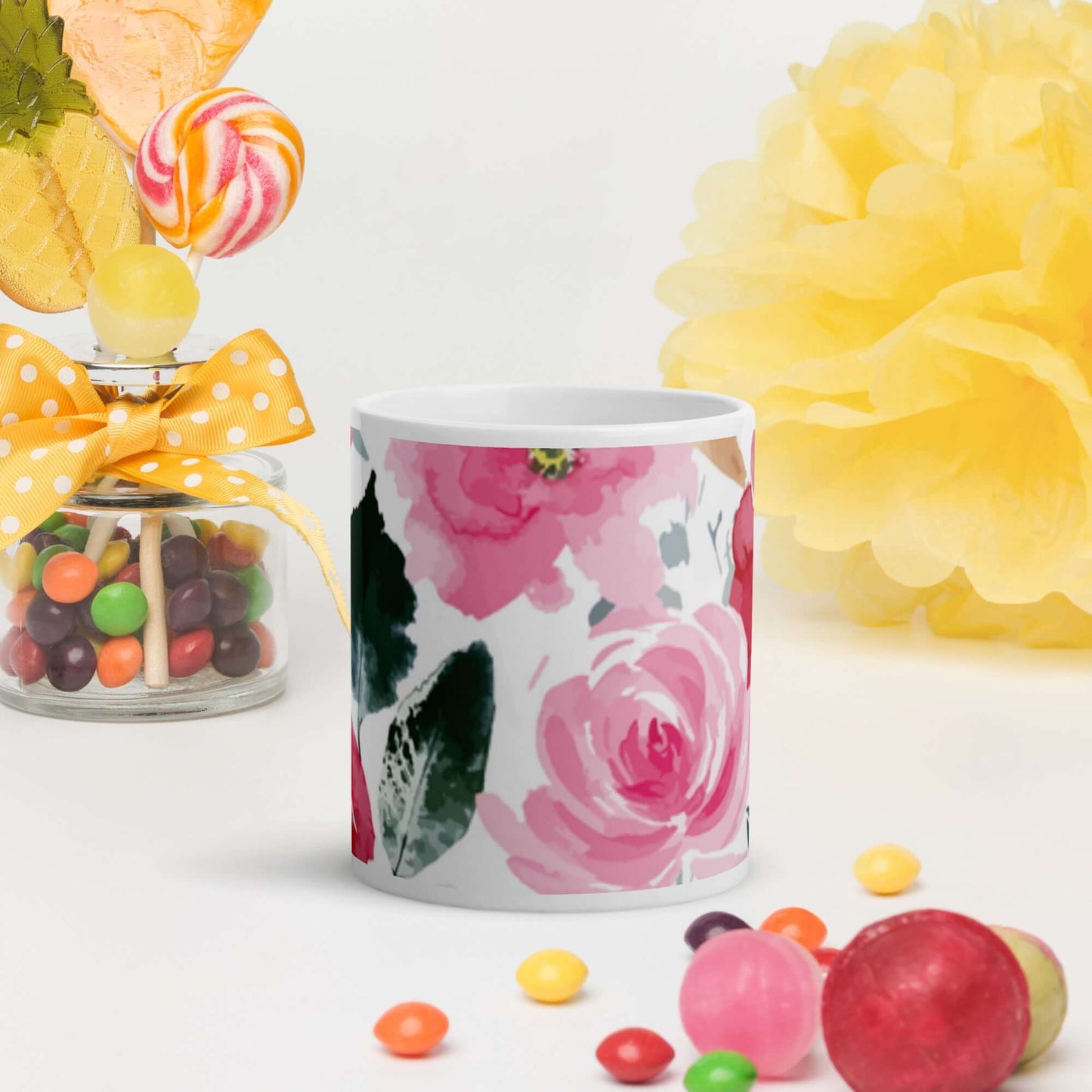 Ceramic Mug - Floral Pattern