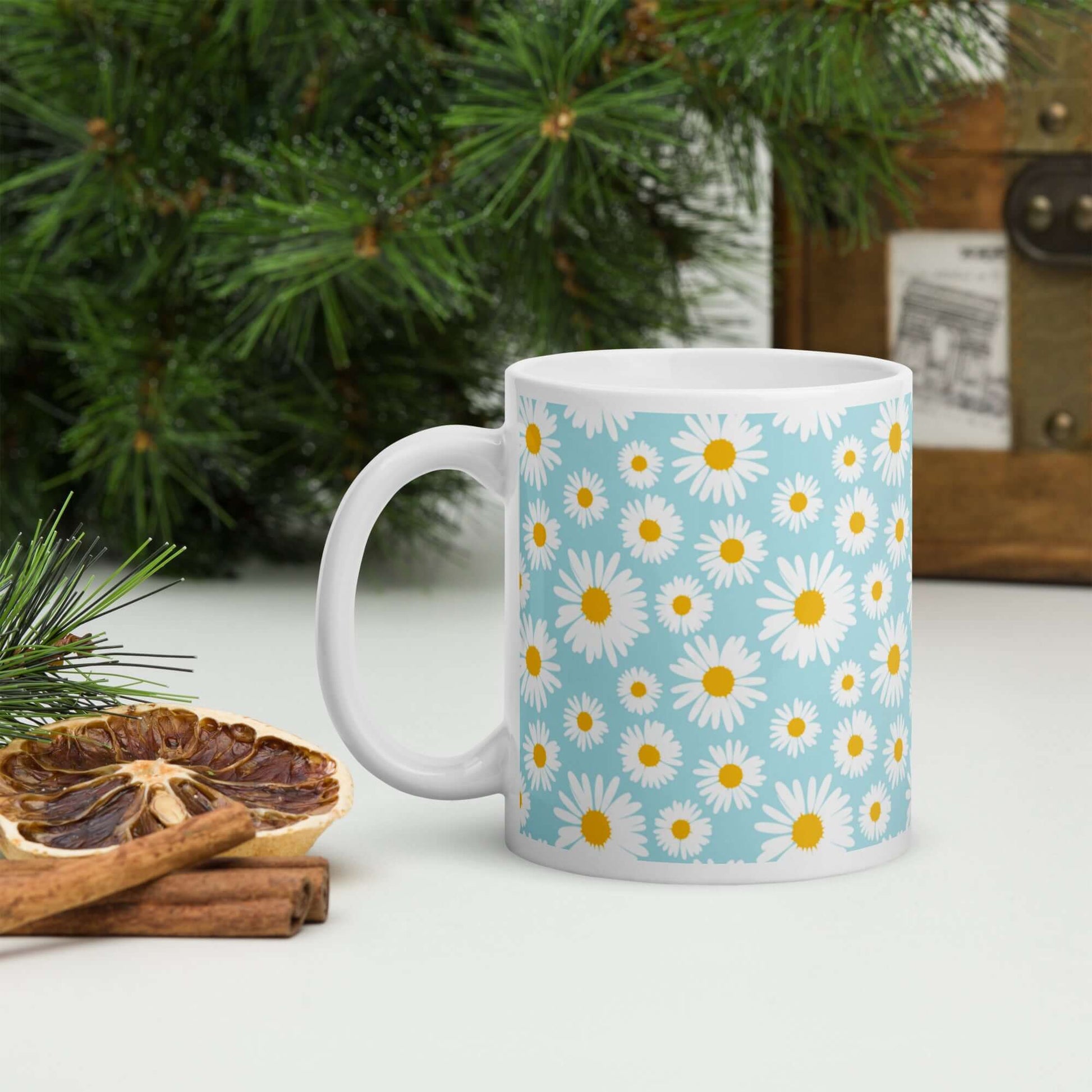 Daisy Pattern Ceramic Mug