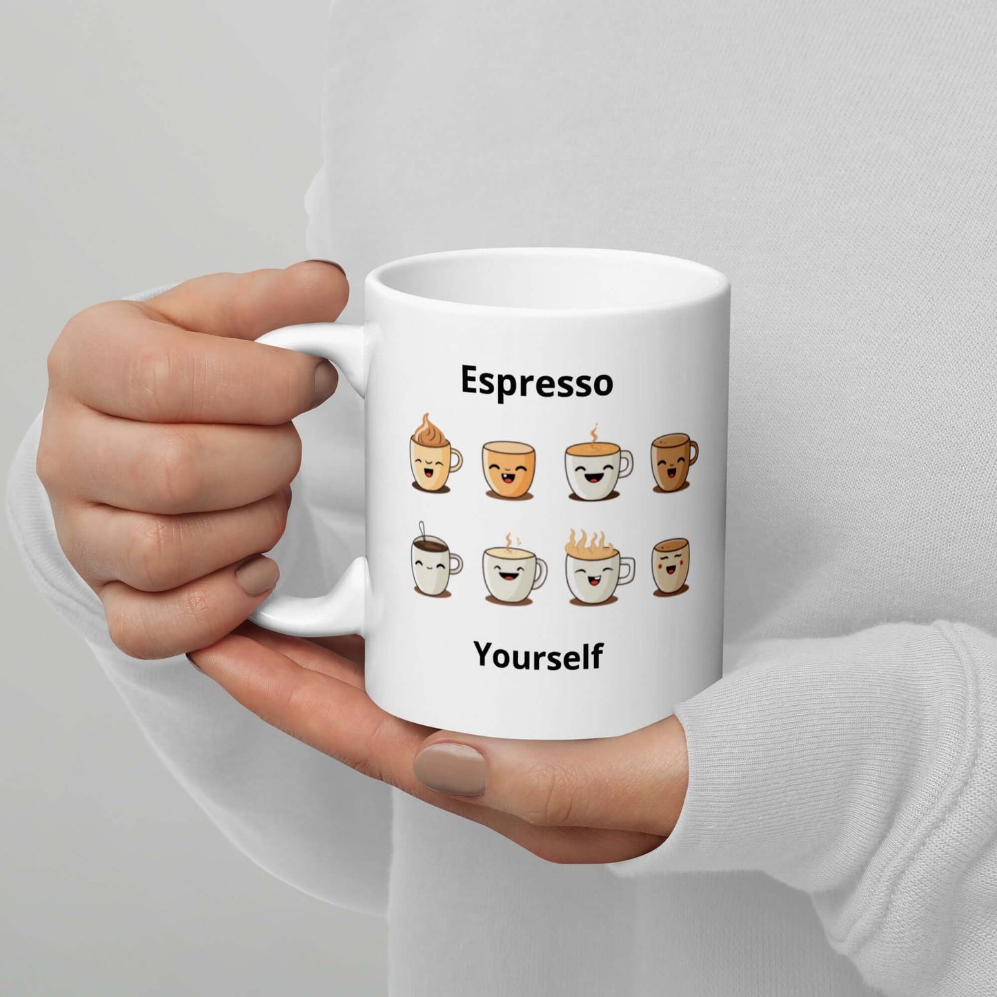 Fun & Functional: Ceramic Mug Shows Your Coffee Mood (Espresso Yourself!)