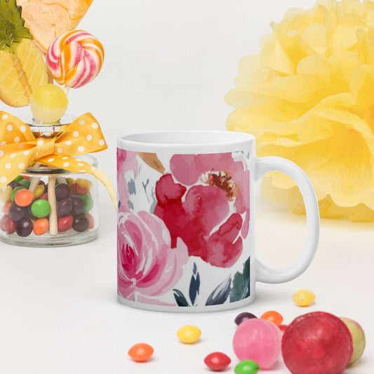 Ceramic Mug - Floral Pattern