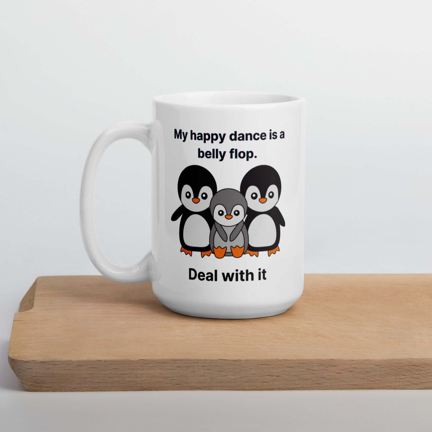 Penguin Coffee Mug: Happy Dance Flop