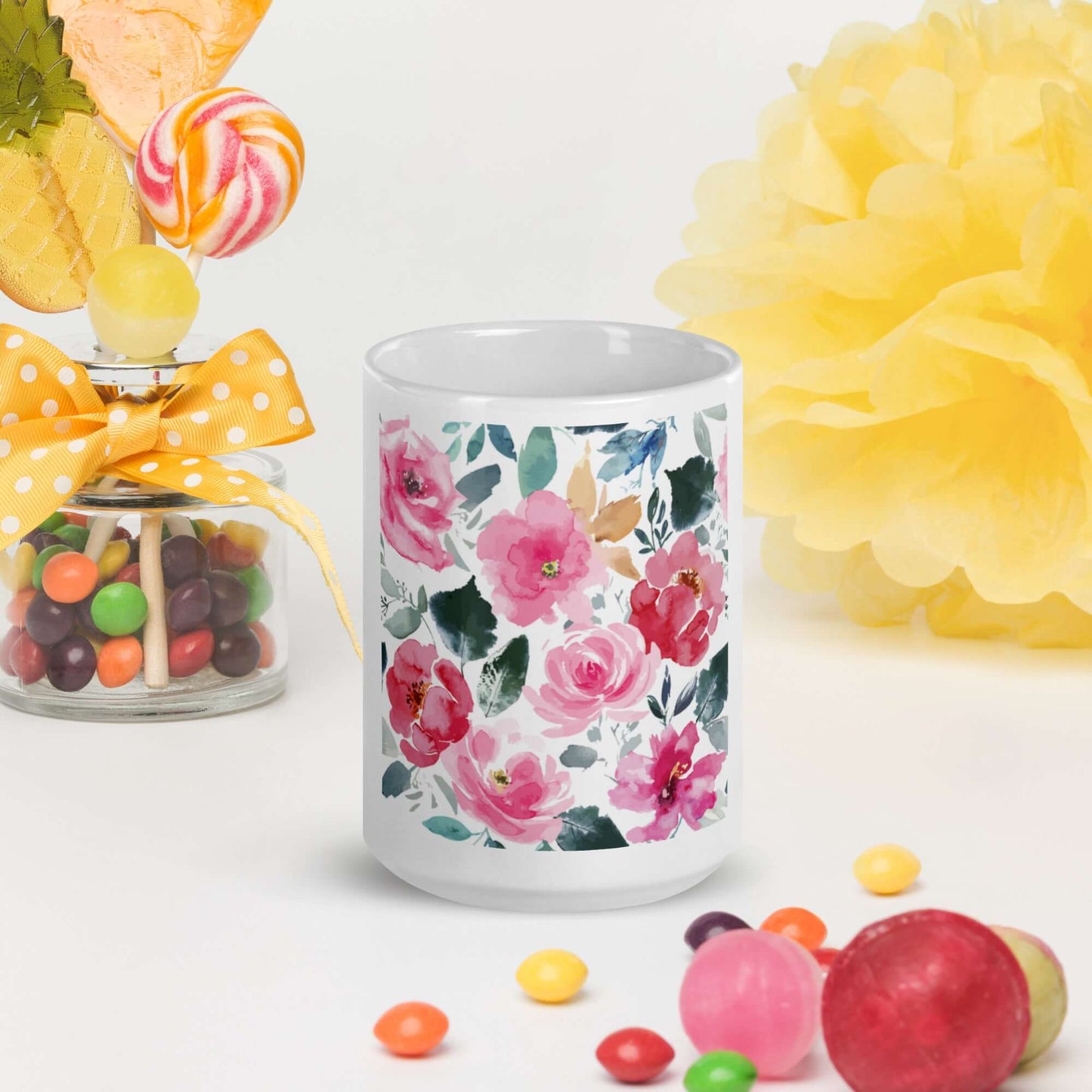 Ceramic Mug - Floral Pattern