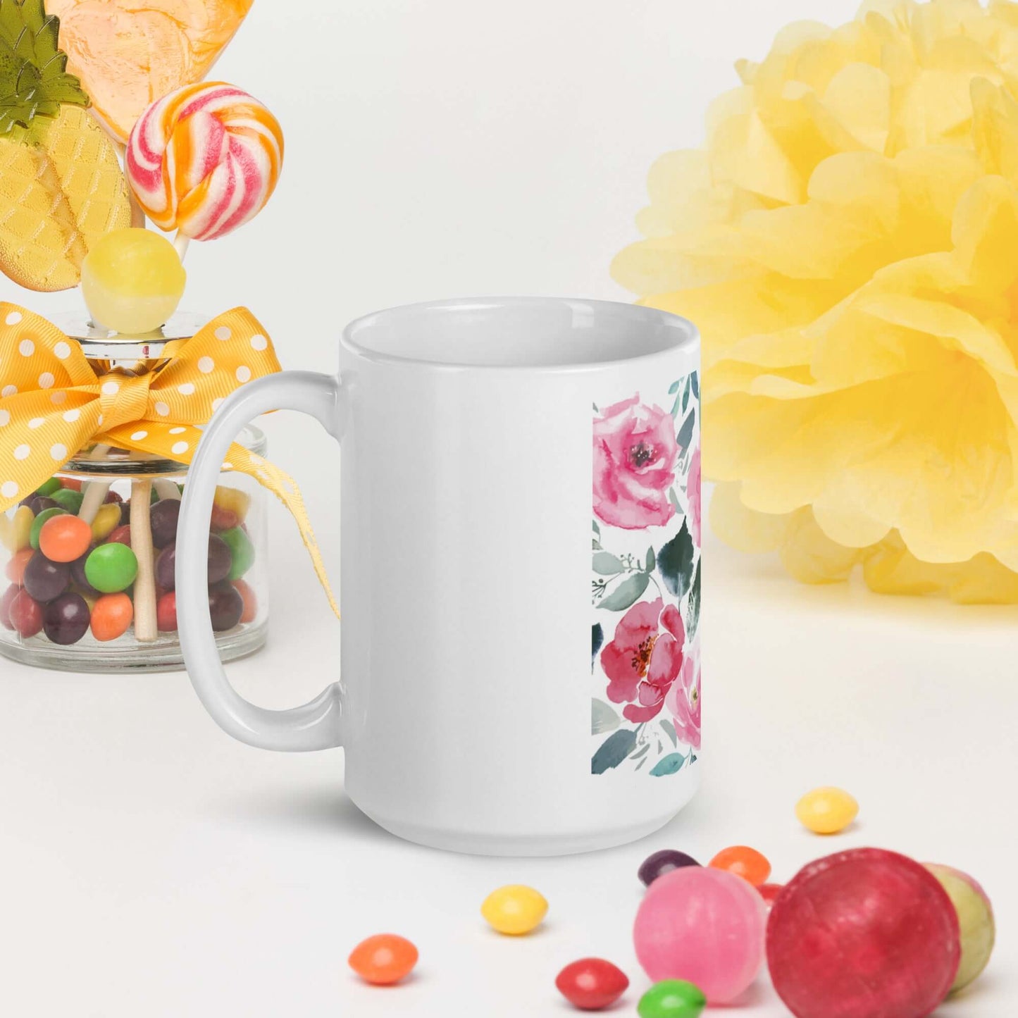 Ceramic Mug - Floral Pattern