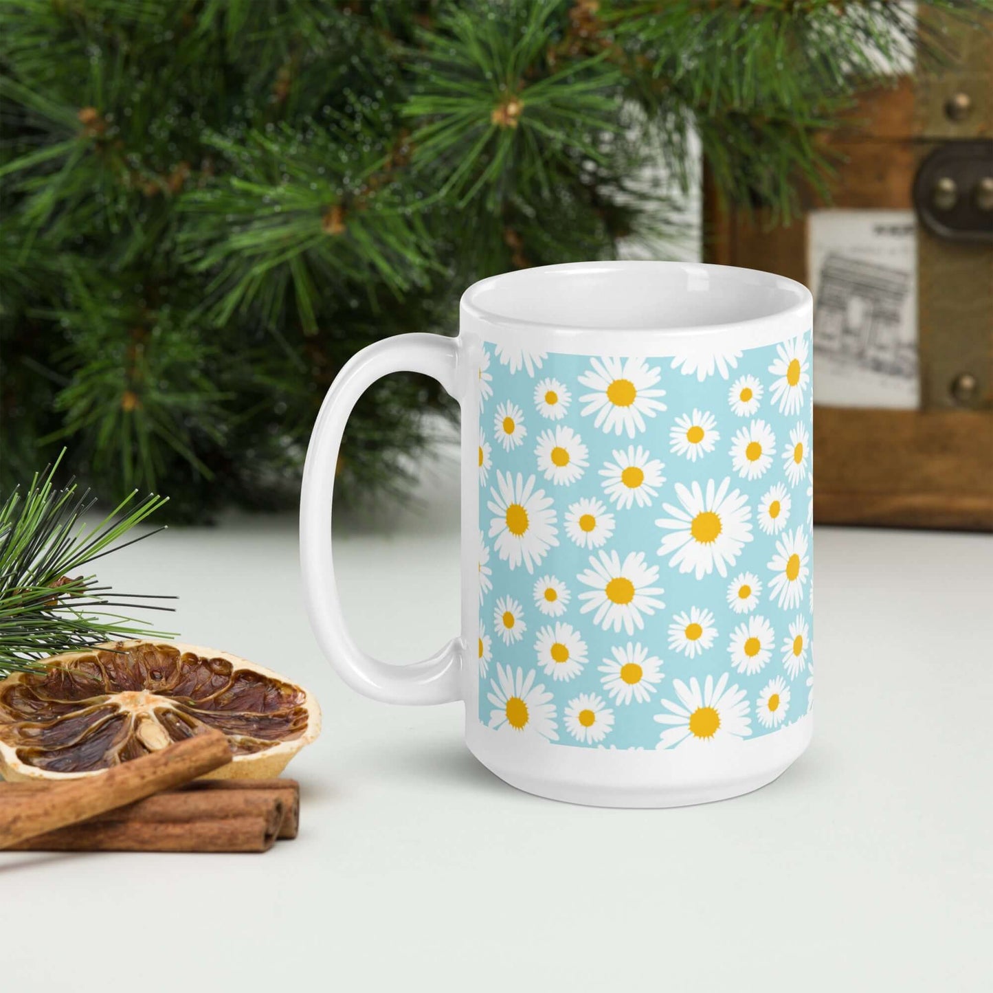 Daisy Pattern Ceramic Mug