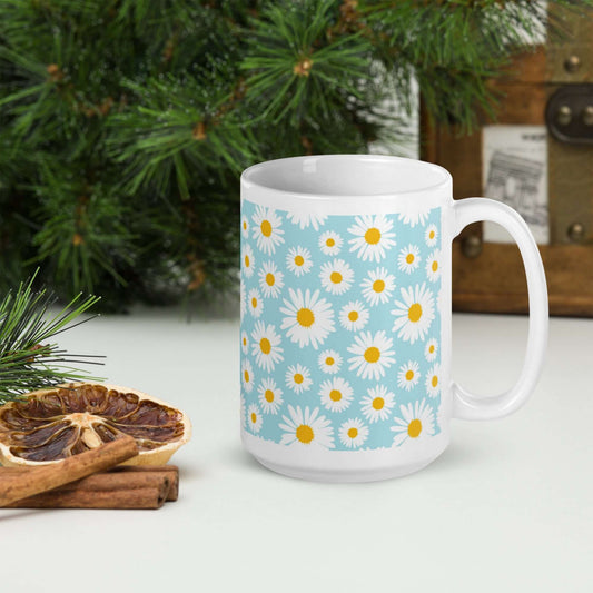 Daisy Pattern Ceramic Mug