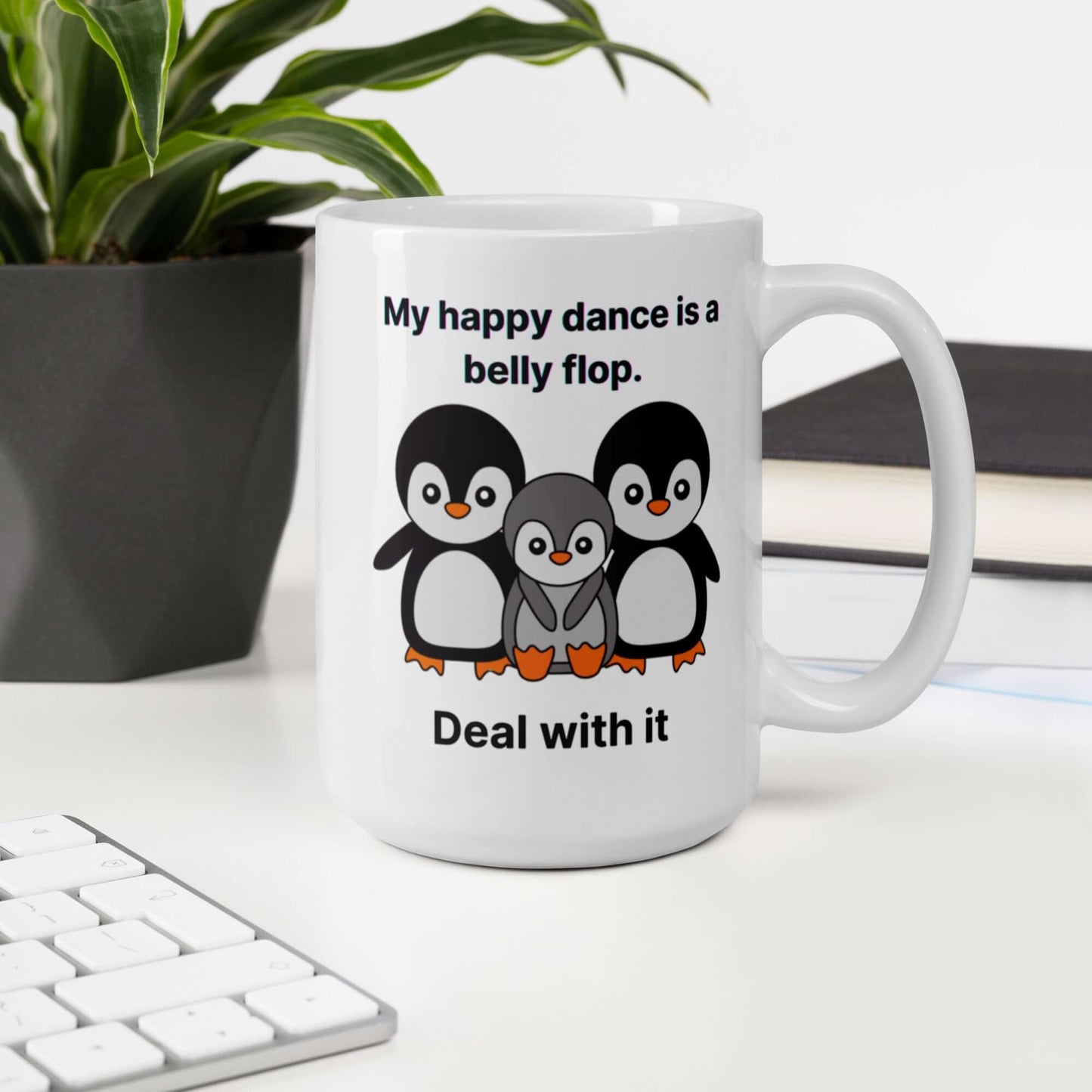 Penguin Coffee Mug: Happy Dance Flop