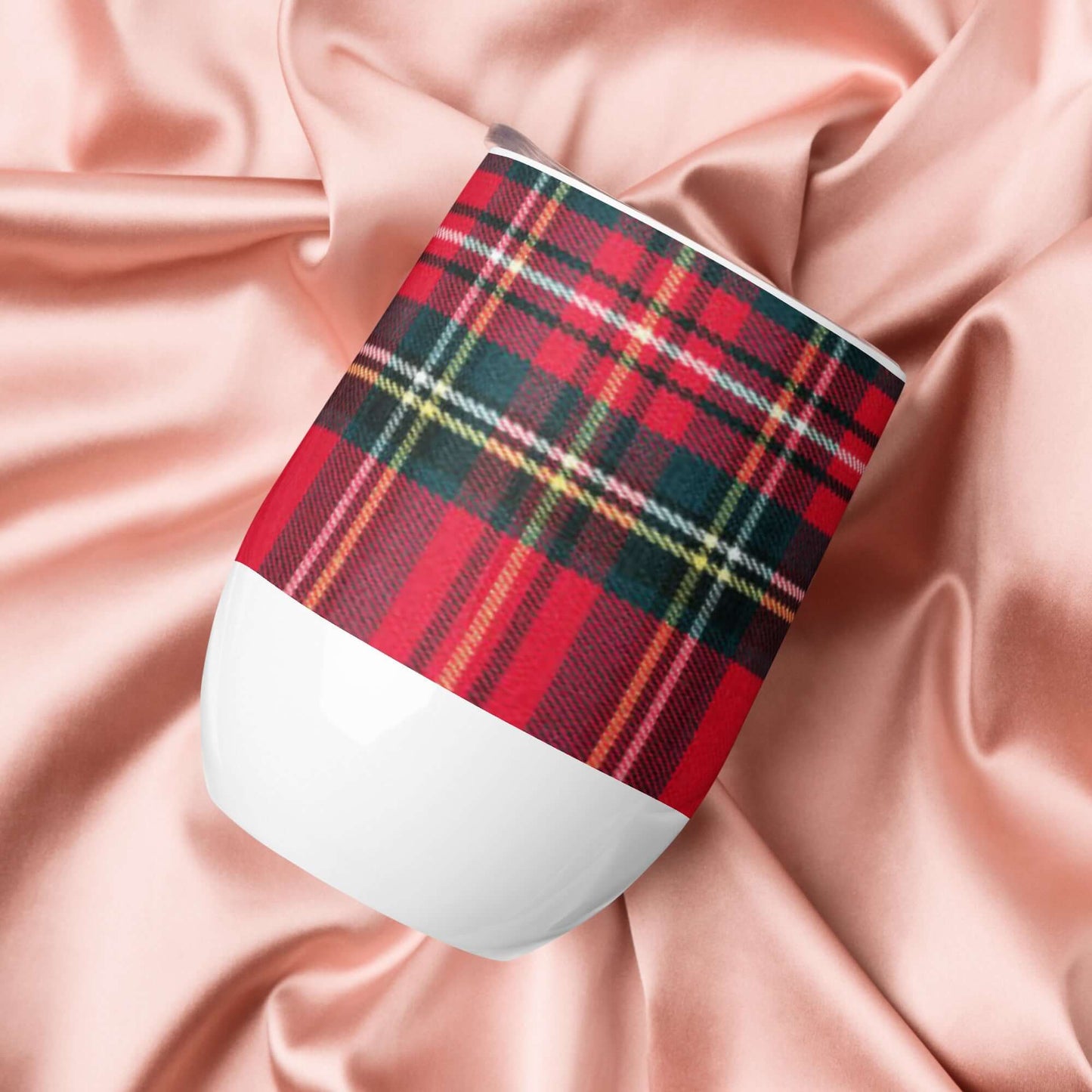 335ml Stainless Steel Tumbler - Red Tartan Plaid Pattern