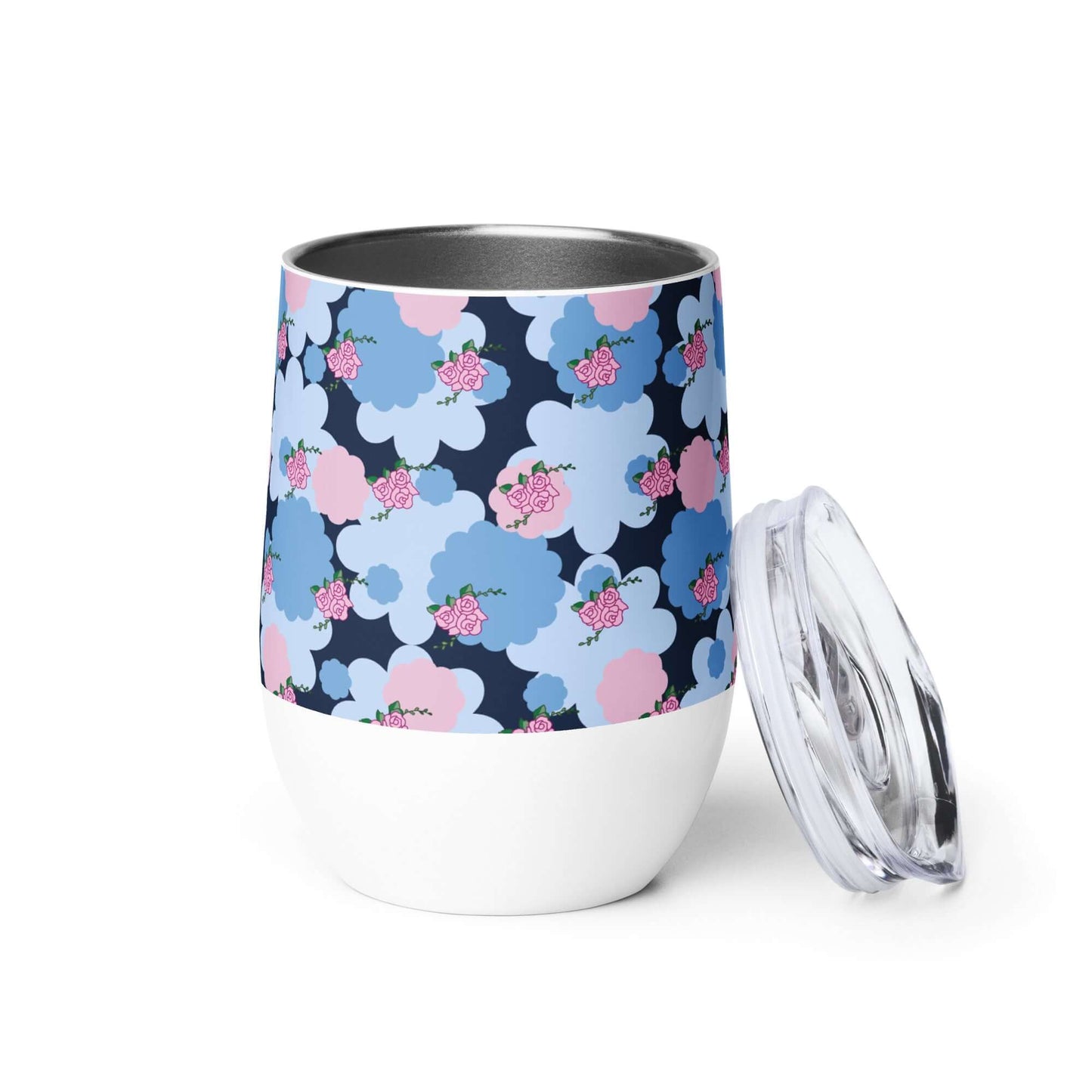 335ml Floral Pattern Tumbler with lid