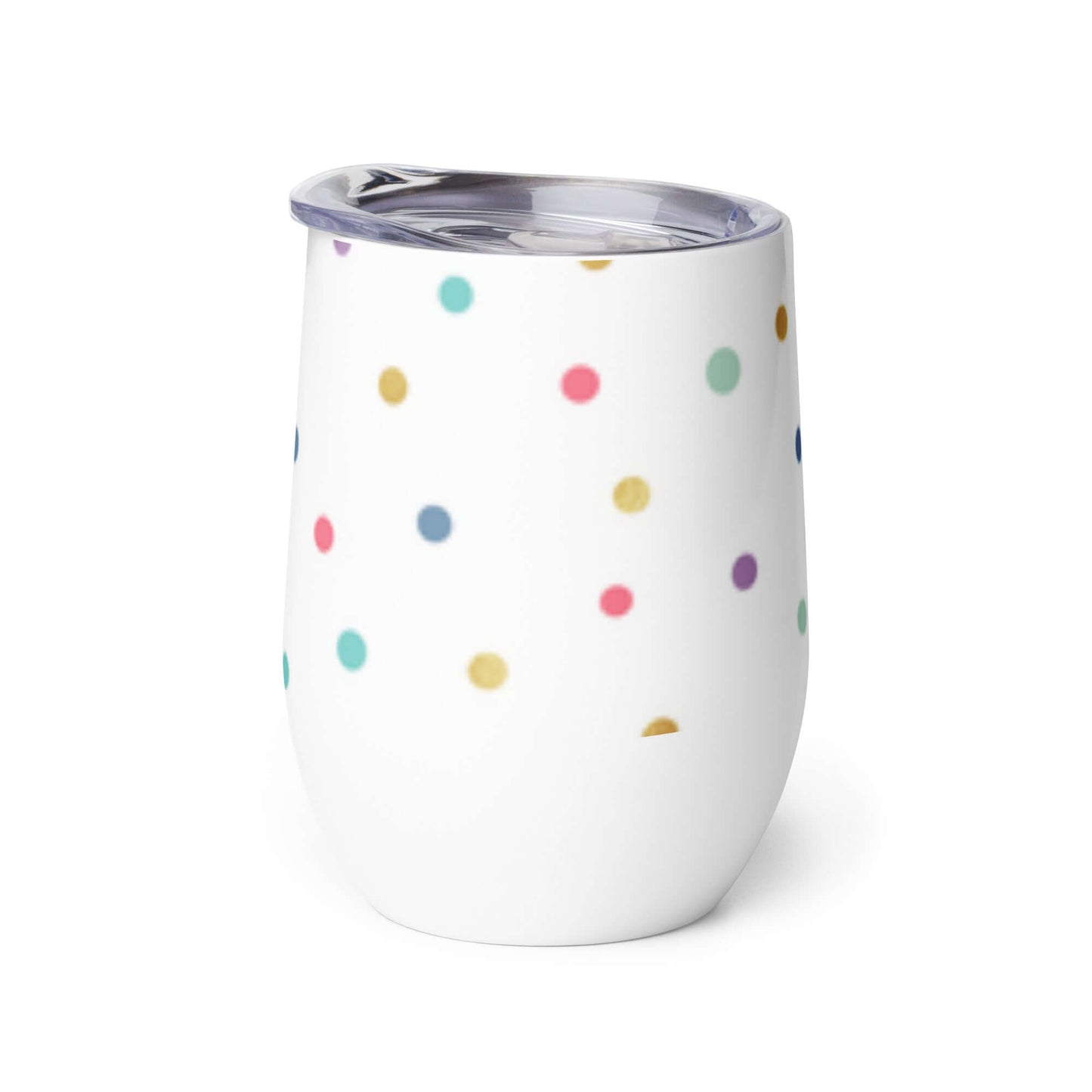 335ml Tumbler with lid - spotty pattern